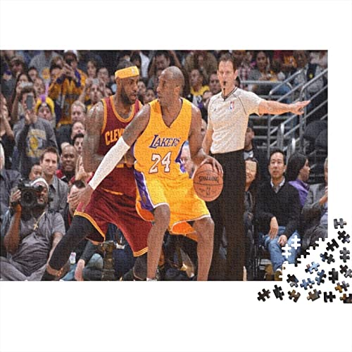 GENBAK Puzzle in Legno Per Adulti E Bambini,Puzzle in Legno Da 1000 Pezzi -Kobe Bryant,NBA Basket Puzzle A Tema Regalo Decorazione Da Parete 1000pcs (75x50cm)