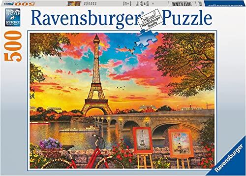 Ravensburger Puzzle Tramonto a Parigi, 500 pezzi, Puzzle Adulti Esclusiva Amazon