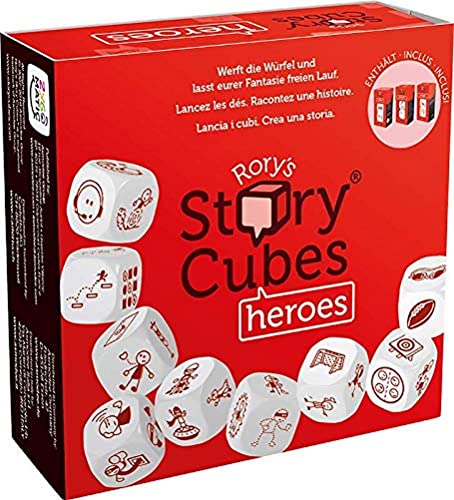 Zygomatic Asmodee- Rory's Story Cubes Heroes Il Gioco da Tavolo per raccontare storie, Colore, 8087