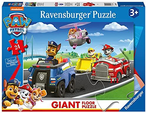 Ravensburger 07 Paw Patrol, Puzzle 24 Pezzi Giant Pavimento, Puzzle per Bambini, Età Raccomandata 3+