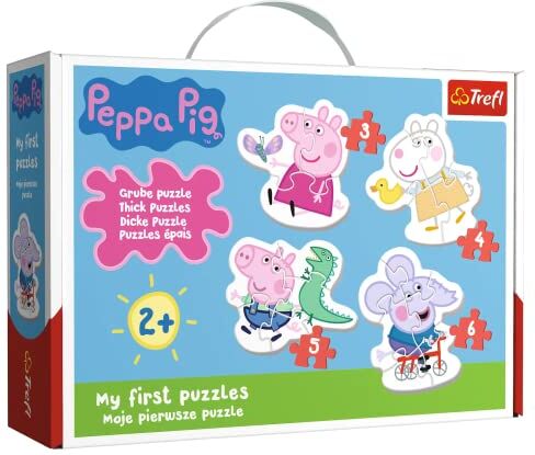 Trefl - Puzzle 3 a 6 Pezzi, 4 Set, L'adorabile Peppa Pig, per Bambini dai 2 Anni, Colore