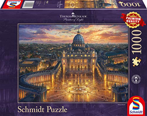 Schmidt Spiele Rome  Thomas Kinkade, Vaticano, puzzle da 1000 pezzi, Multicolore