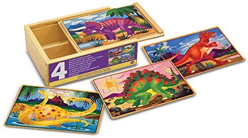 Melissa & Doug Puzzle Dinosauri in Scatola   Gioco in Legno   Problem Solving   Sviluppo Attivita' Motorie e Cognitive   Gioco Educativo   3+   Regalo Bambini Bambine