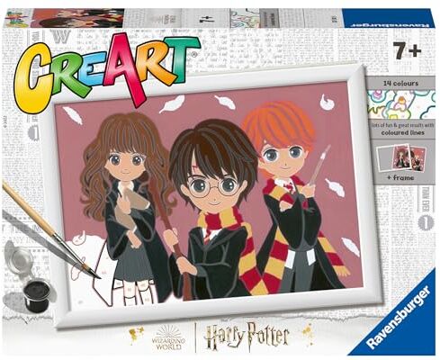 Ravensburger CreArt Serie D Harry Potter, Il Trio Magico, Dipingere 7+ Anni, 9