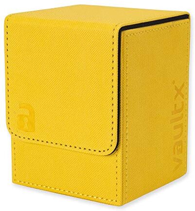 Vault X ® Premio Box Porta Mazzo in eXo-Tec® Capacità 100+ Carte Collezionabili e Figurine – Grande – Deck Box Senza PVC (Giallo)