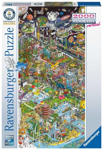 Ravensburger Puzzle Guinnes World Record, Collezione Panorama, 2000 Pezzi, Idea regalo, per Lei o Lui, Puzzle Adulti