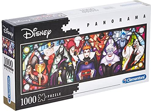 Clementoni Disney Panorama Collection Villains 1000 Pezzi Made In Italy Puzzle Adulto