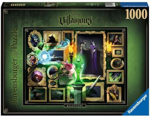 Ravensburger Puzzle Villainous: Malificent, Collezione Villainous, 1000 Pezzi, Idea regalo, per Lei o Lui, Puzzle Adulti