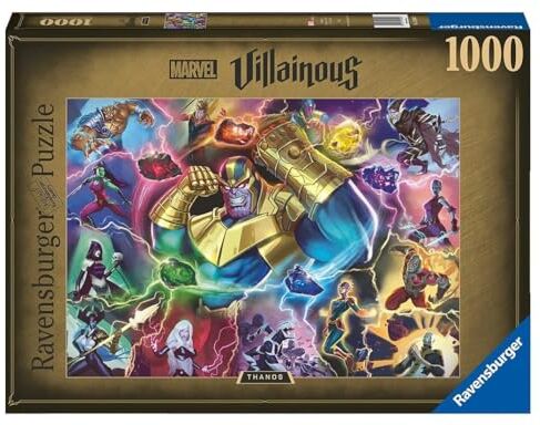 Ravensburger Puzzle Villainous: Thanos, Collezione Villainous, 1000 Pezzi, Idea regalo, per Lei o Lui, Puzzle Adulti