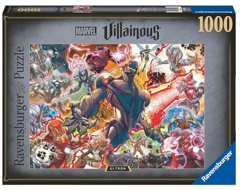 Ravensburger Puzzle Villainous: Ultron, Collezione Villainous, 1000 Pezzi, Idea regalo, per Lei o Lui, Puzzle Adulti