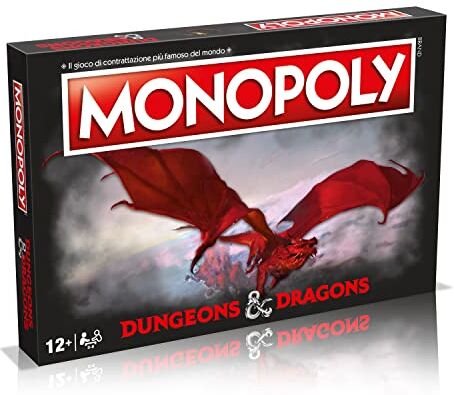 Winning Moves , Dungeons & Dragons, Monopoly, gioco da tavolo, 2-6 giocatori, 12+ anni, edizione italiana