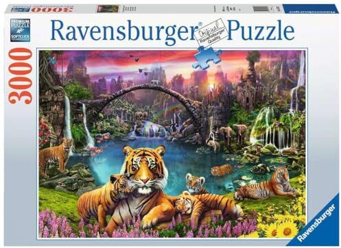 Ravensburger Italy- Tigre nella Laguna paradisiaca Tigers Puzzle 3000 Pezzi, Multicolore,