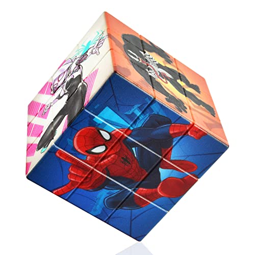 FXFOOT Cubo velocità, Speed Cube Spider-man Giocattolo, Cubo Infinito Puzzle Cube Giocattolo Cubi Puzzle Bambini, Mini Cubo Bomboniere Compleanno, Giocattoli Educativi per Bambini dai 2 Anni