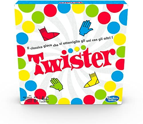 Hasbro Twister Gioco in Scatola, Include 1 Tappeto Twister, 1 Ruota E Le Istruzioni, Versione 2020 in Italiano, Multicolore