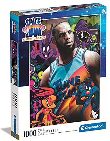 Clementoni 2 adulti 1000 pezzi, film, space jam movie-Made in Italy, puzzle, Multicolore,