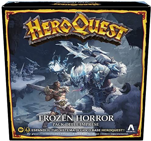 Avalon Hill , HeroQuest Frozen Horror, Pack delle Imprese, Gioco di Avventura Fantasy in Stile Dungeon Crawler, per giocare è necessario avere il Sistema di Gioco Base HeroQuest