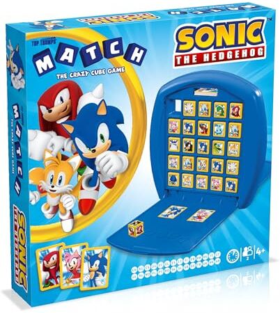 Winning Moves MATCH SONIC THE HEDGEHOG Allinea 5 cubi per vincere Gioco da tavolo Gioco di viaggio 2 giocatori Versione italiana