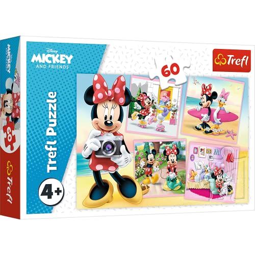 Trefl -60 Elementi, Bambini da 4 Anni Puzzle, Colore Disney, Adorabile Minnie,