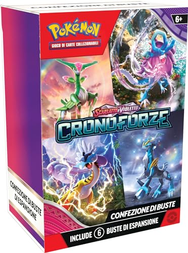 Pokémon Confezione di buste dell’espansione Scarlatto e Violetto Cronoforze del GCC (buste di espansione), edizione in italiano, Amazon Exclusive