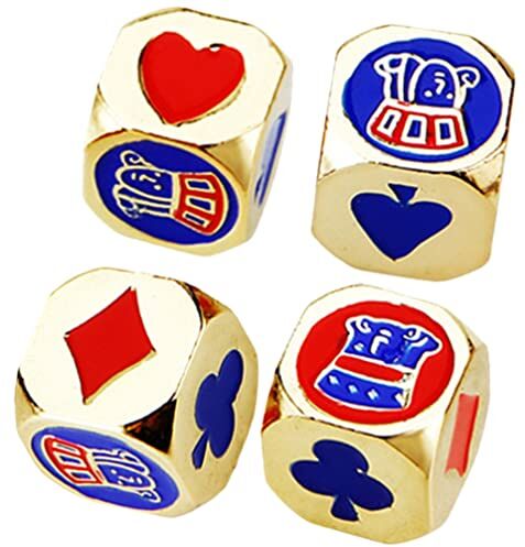 Toyvian 4 Pz Dadi Da Poker Dadi Matematici Dadi a Dodici Facce Dadi Numerici Giocattolo Dadi Del Club Dadi Gioco Tavolo Dadi Della Festa Metallo Cosplay Forniture Di Giochi Bambino