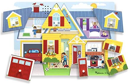 Melissa & Doug Puzzle in legno per bambini,La casa parlante, Puzzle sonoro, Incastri in legno per bambini, Puzzle bambini 2 anni pezzi grandi, Gioco bambino 2 anni, Regalo bimba 2 anni