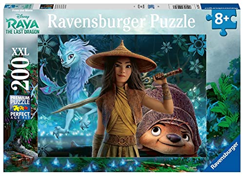 Ravensburger - Disney And The Last Dragon Raya, TUK e Sisu, 200 Pezzi XXL, Puzzle per Bambini, età 8+, Multicolore, 0,  7