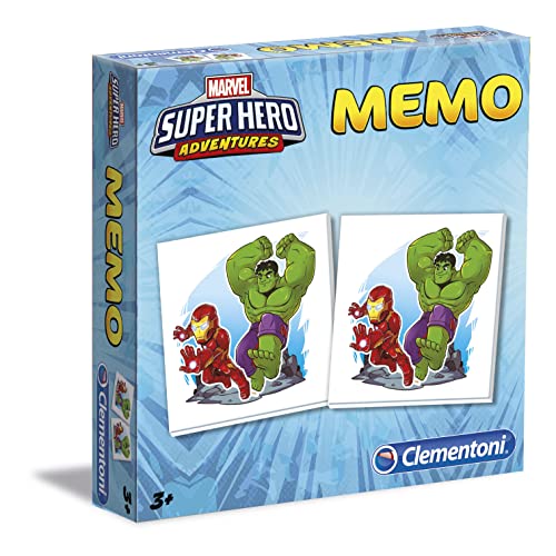 Clementoni Memo Games Superhero Marvel Avengers, gioco di memoria e associazione, gioco educativo bambini 3 anni, gioco da tavolo per bambini Made in Italy