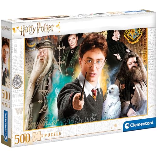 Clementoni Harry Potter-Puzzle Adulti 500 Pezzi, Made in Italy, Multicolore, 543 gr,