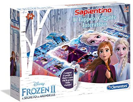 Clementoni Sapientino Il Tappeto Gigante Interattivo Disney Frozen 2 Made in Italy, puzzle bambini, gioco educativo bambini 3 anni, gioco elettronico parlante (versione in italiano)