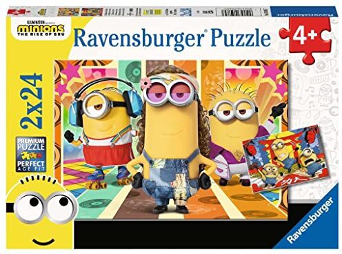 Ravensburger Puzzle Minions, 2 Puzzle di 24 Pezzi, Età Consigliata 4+, Puzzle per Bambini, Stampa di Alta Qualità, 0 7