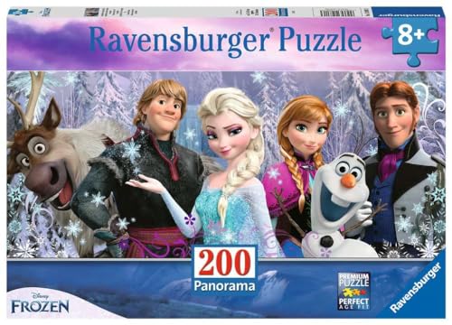 Ravensburger Italy- Disney Puzzle Panorama Frozen, 200 Pezzi,