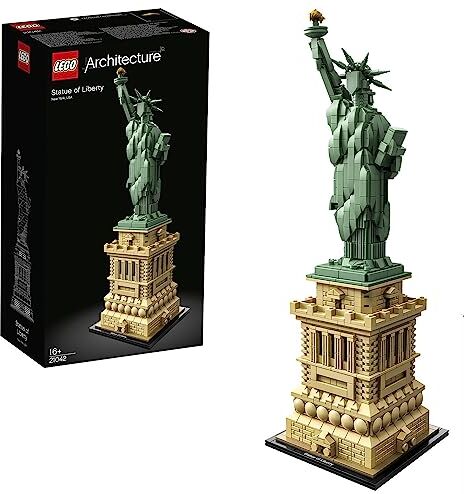 Lego Architecture Statua della Libertà, Kit Modellismo per Adulti, Souvenir di New York, Idea Regalo Donna, Uomo, Lei, Lui, Festa della Mamma, Decorazione per Casa, Hobby Creativo da Collezione