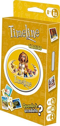 Asmodee Timeline Classico, Eco Blister, Gioco di Carte Educativo, 2-8 Giocatori, 8+ Anni, Edizione in Italiano