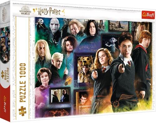 Trefl 1000 Elementi, Il Mondo dei Maghi di Harry Potter eroi, Ron, Hermione, Hogwarts, intrattenimento creativo, regalo, divertimento, classici Puzzle, Colore, Die Zaubererwelt,