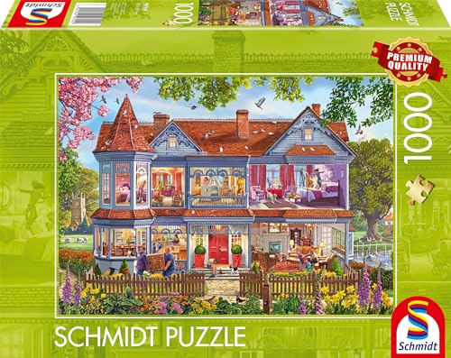 Schmidt Spiele Casa in primavera, puzzle da 1000 pezzi, Multicolore