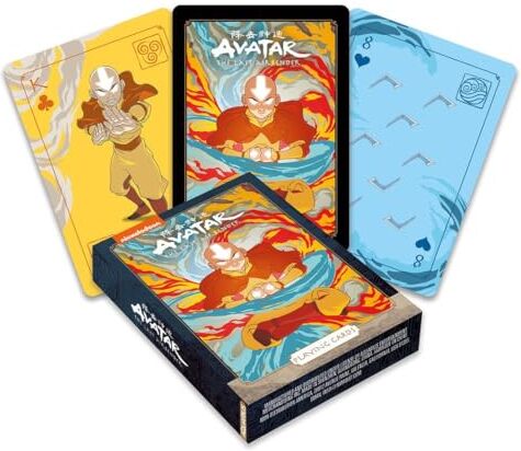 AQUARIUS Avatar Playing Cards Avatar: The Last Airbender Shaped Deck of Cards for Your Favorite Card Games Officially Licensed The Office Merchandise & Collectibles