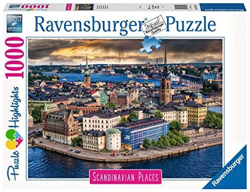 Ravensburger Puzzle Stoccolma, Svezia, Collezione Scandinavian Places, 1000 Pezzi, Idea regalo, per Lei o Lui, Puzzle Adulti