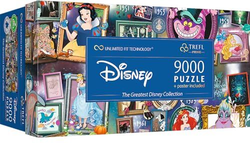 Trefl -9000 Pezzi, Grandi Dimensioni, BIO, EKO, Collage con Personaggi delle Fiabe, Divertimento per Bambini a Partire da 12 Anni Puzzle, Colore, The Greatest Disney Collection,