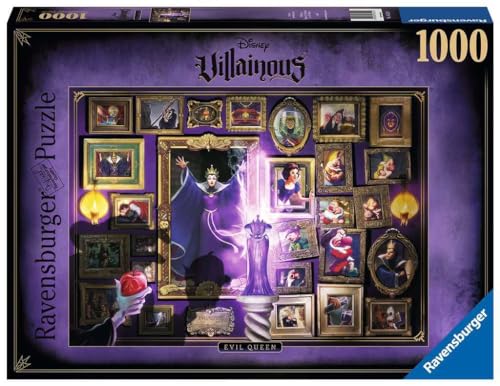 Ravensburger Puzzle Villainous: Evil Queen, Collezione Villainous, 1000 Pezzi, Idea regalo, per Lei o Lui, Puzzle Adulti