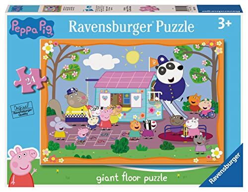 Ravensburger Puzzle Peppa Pig Club House, Collezione 24 Giant Pavimento, 24 Pezzi, Età Raccomandata 3+ Anni