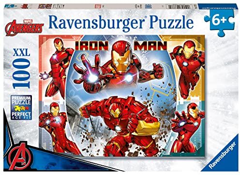 Ravensburger Puzzle Iron Man, 100 Pezzi XXL, Età Raccomandata 6+ Anni