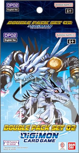 Bandai Digimon Card Game: Double Pack Set 02 (DP02)   Gioco di Carte Collezionabili   Età 6+   Giocatori 2   Tempo di gioco: 30 minuti