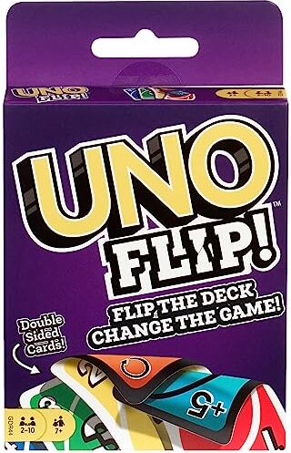 UNO FLIP! Il mitico gioco di carte per tutta la famiglia in nuova elettrizzante variante, con il mazzo fronte/retro e una carta speciale FLIP, giocattolo per bambini, 7+ anni,