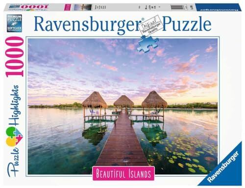 Ravensburger Puzzle Rifugio Tropicale, Collezione Beautiful Islands, 1000 Pezzi, Idea regalo, per Lei o Lui, Puzzle Adulti