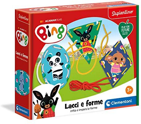 Clementoni Bing Lacci e forme Play For Future Gioco educativo (versione in italiano), 3 anni+, Multicolore, ,