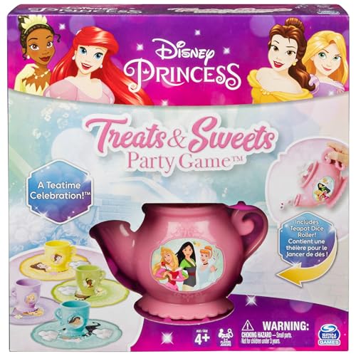 Spin Master Games Spin Master Gioco da tavolo Treats & Sweets Party delle principesse Disney, per bambini e famiglie, dai 4 anni in su