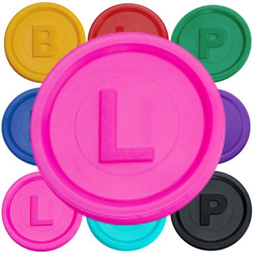 SCHWABMARKEN 100 Gettoni Fiches Chips B, P o L in 14 colori a un prezzo VANTAGGIOSO, Colore Neon-Pi L