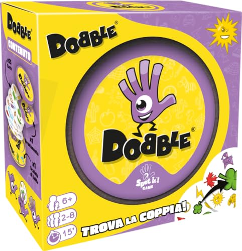 Asmodee : Dobble, Eco-Sleeve, Divertente Gioco da Tavolo per Tutta la Famiglia, 2-8 Giocatori, 6+ Anni, Edizione in Italiano