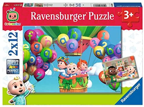 Ravensburger Puzzle Cocomelon, Collezione 2x12, 2 Puzzle da 12 Pezzi, Età Raccomandata 3+ Anni