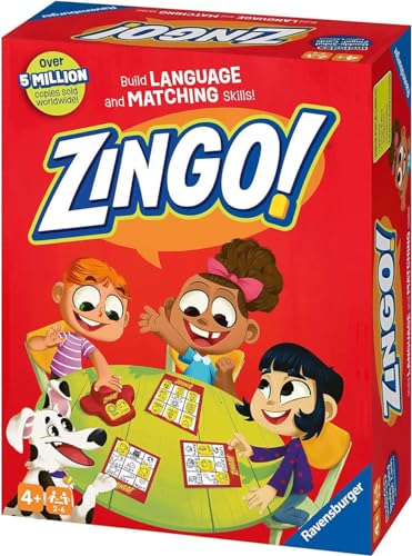 Ravensburger Zingo Bingo Game Giocattoli educativi e didattici per bambini dai 4 anni in su Regali di Natale per ragazzi e ragazze